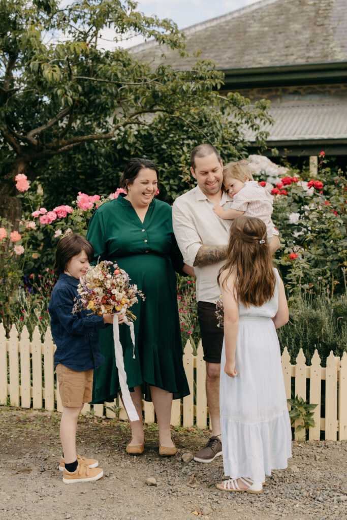 Family photo at micro wedding in Melbourne